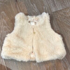 H&M Cream Faux Fur Vest for Kids